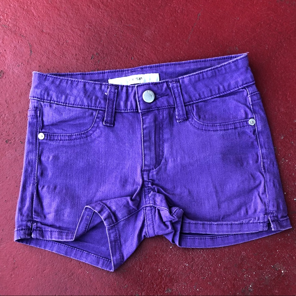 Joe's Jeans Girls 10 Purple Stretch Cotton Shorts
